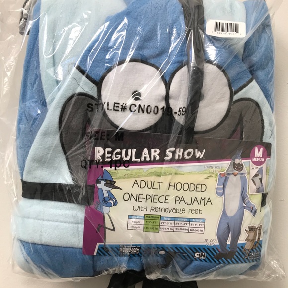 Adult Regular Show Hodded Onesie Pajamas! Unisex - Picture 2 of 8